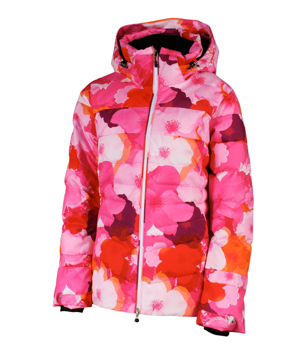 K4654P - Crest Print - Insulated Puffer - Prism