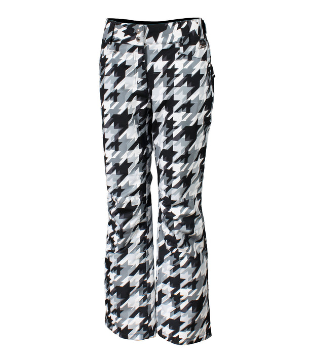 A pair of Houndstooth patterned insulated pants.